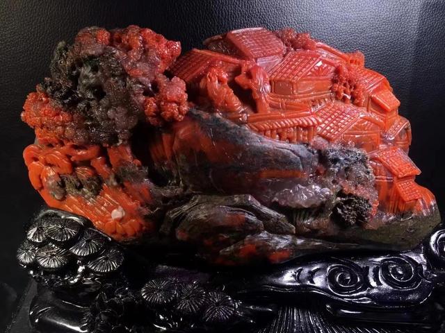 南红保山的雕成摆件怎么样？豪吗？