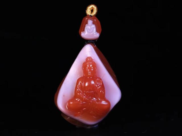 凉山南红赤玉，红白料极品