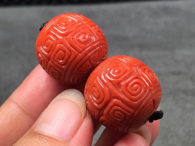 九口料南红回纹单珠